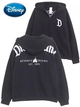 Disneyland Castle sweat anniversaire Mickey Mouse lettre impression broderie unisexe Couple femmes poche zippée à capuche pull hauts