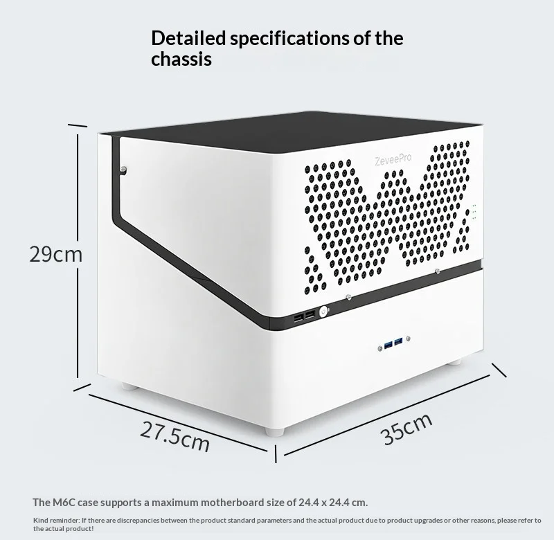 6-Bay NAS Case Hot Swap SATA Backplane MATX / ITX Server Chassis SFX PSU 2.5/3.5 HDD Enclosure 4 PCI Slots