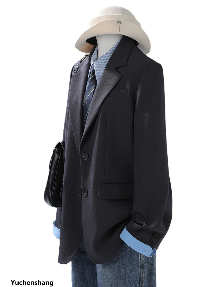 

Fashion Female Blazer Ladies Gray Black Casual Women's Jacket