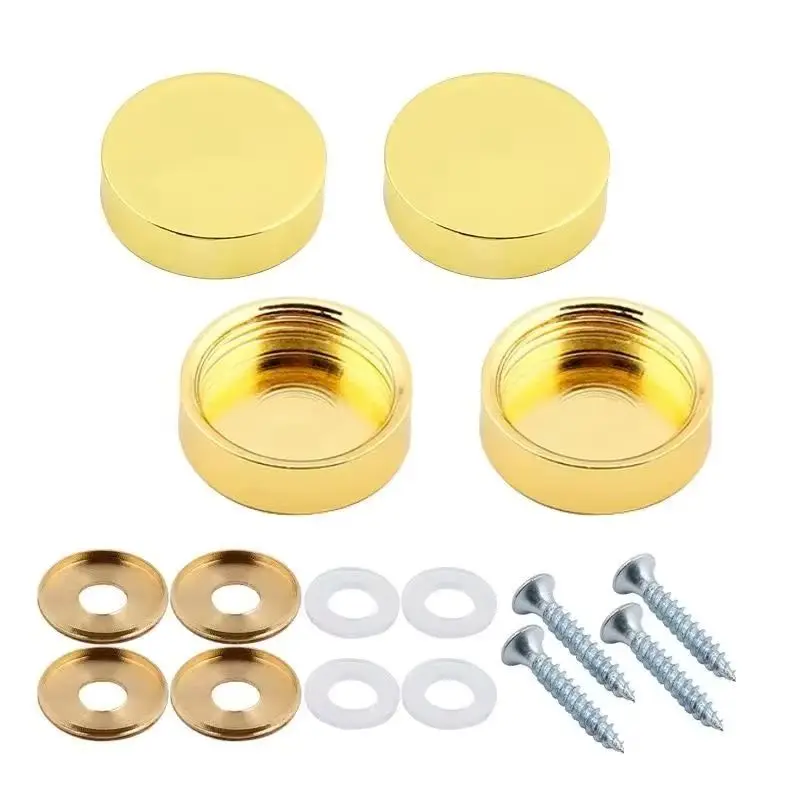 High-end Luxury 100PCS Pure Brass Advertisement Nails  Acrylic Billboard Sign Glass Mirror Nails Screws Decorative Caps Gold