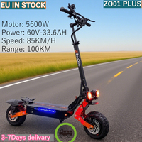 2025 Hot Sale ZonDoo ZO01 plus 5600W60V33AH Dual Motor Off-Road Electric Scooter, Type C Full Suspension Fast Speed 65KMH 45MPH