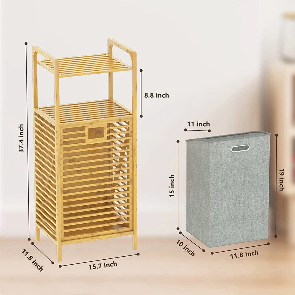 2 shelves lining bags to store space saving clothes baskets special natural bamboo  brackets