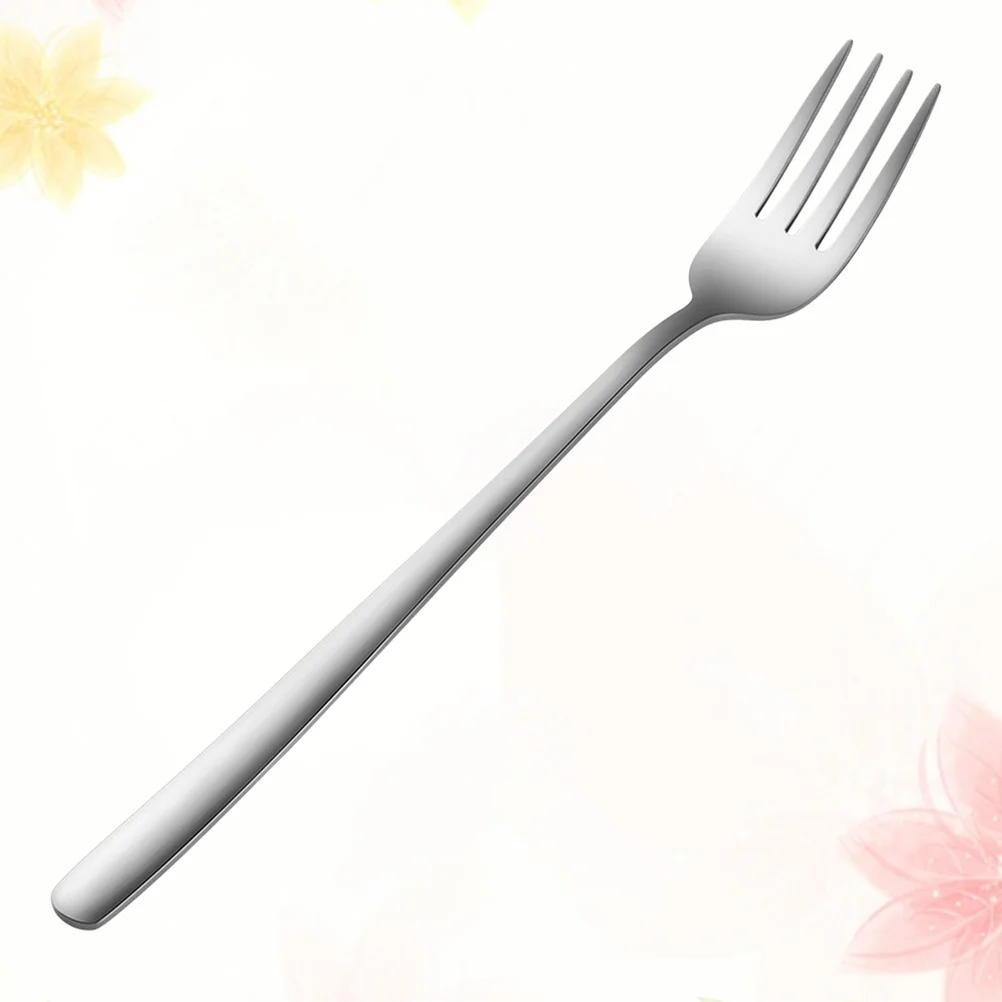 

3pcs Stainless Steel Forks Long Handle Dessert Flatware Set Smooth Polished Mirror Finish For Fruit Salad Appetizer Food Fork