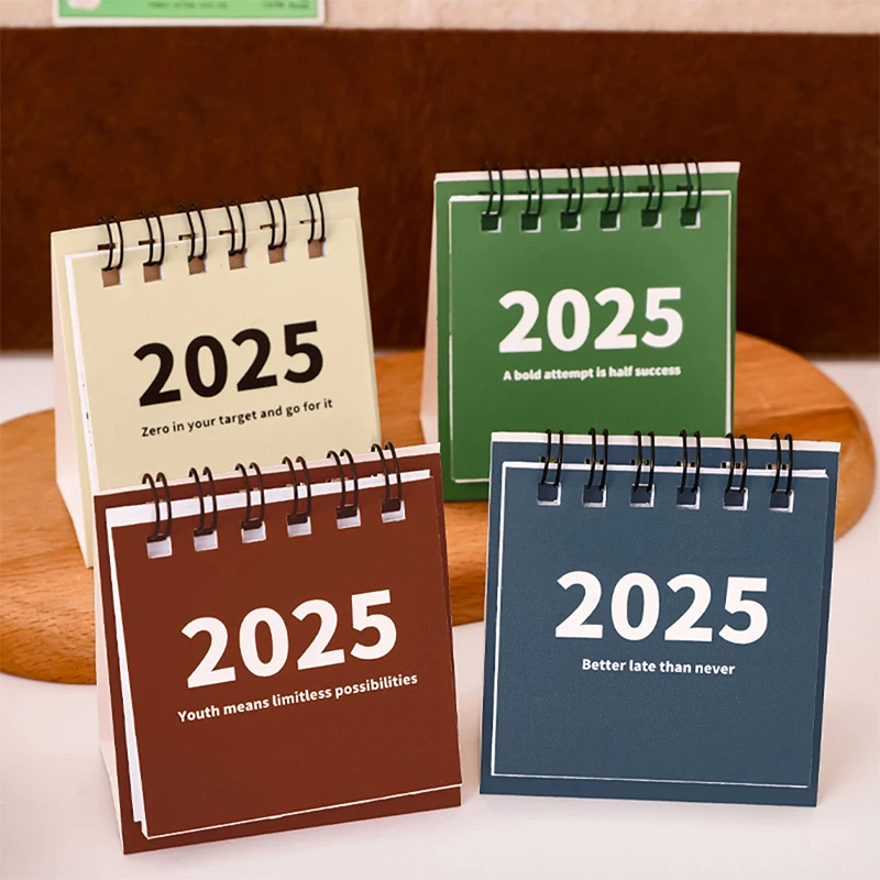 

1 Pcs Desktop Calendar 2025 Mini Simple Desktop Decoration Creative Planner Stationery Student Gifts Office Supplies
