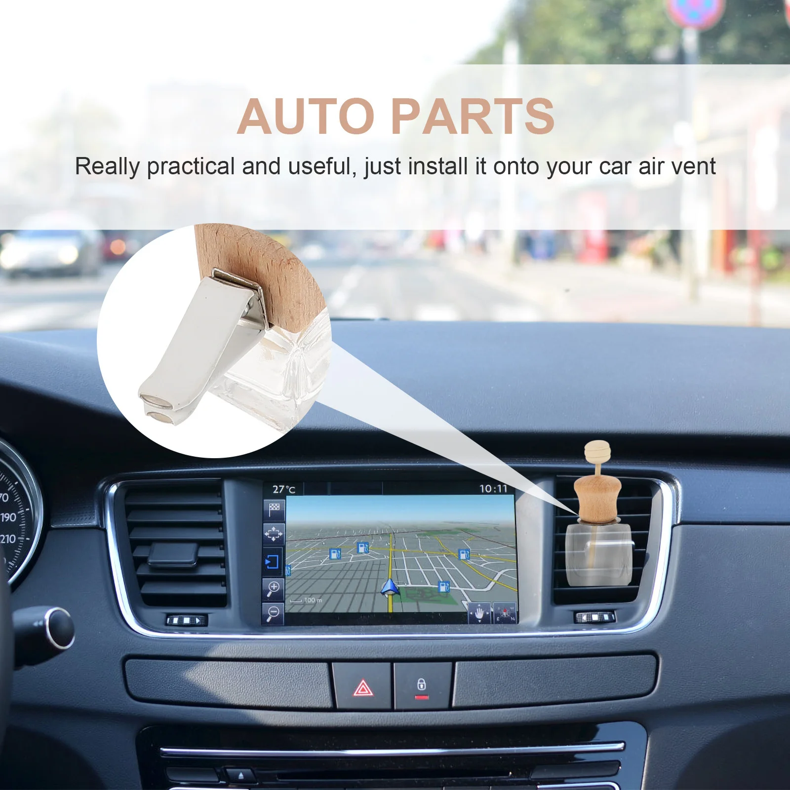 

5 Pcs Car Diffusers for Essential Oils Aromatherapy Bottle Perfume Holder Air Vent
