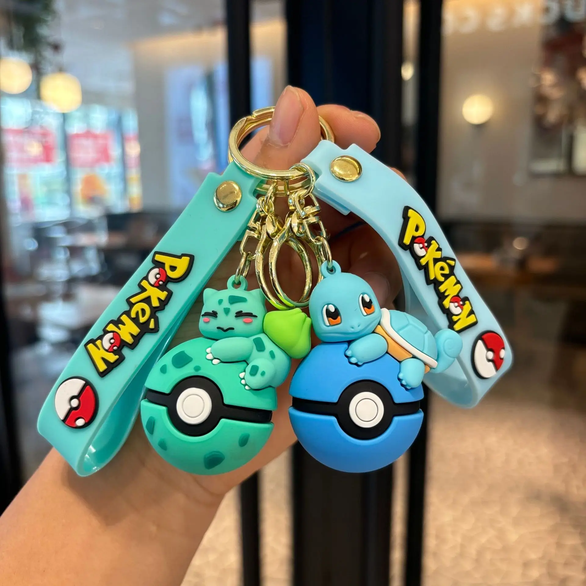 

Pokémon Poké Ball Keychain Set, Cute Pikachu Eevee Charmander Figure Keychain, Anime Collectible Ring for Bag Backpack Gift
