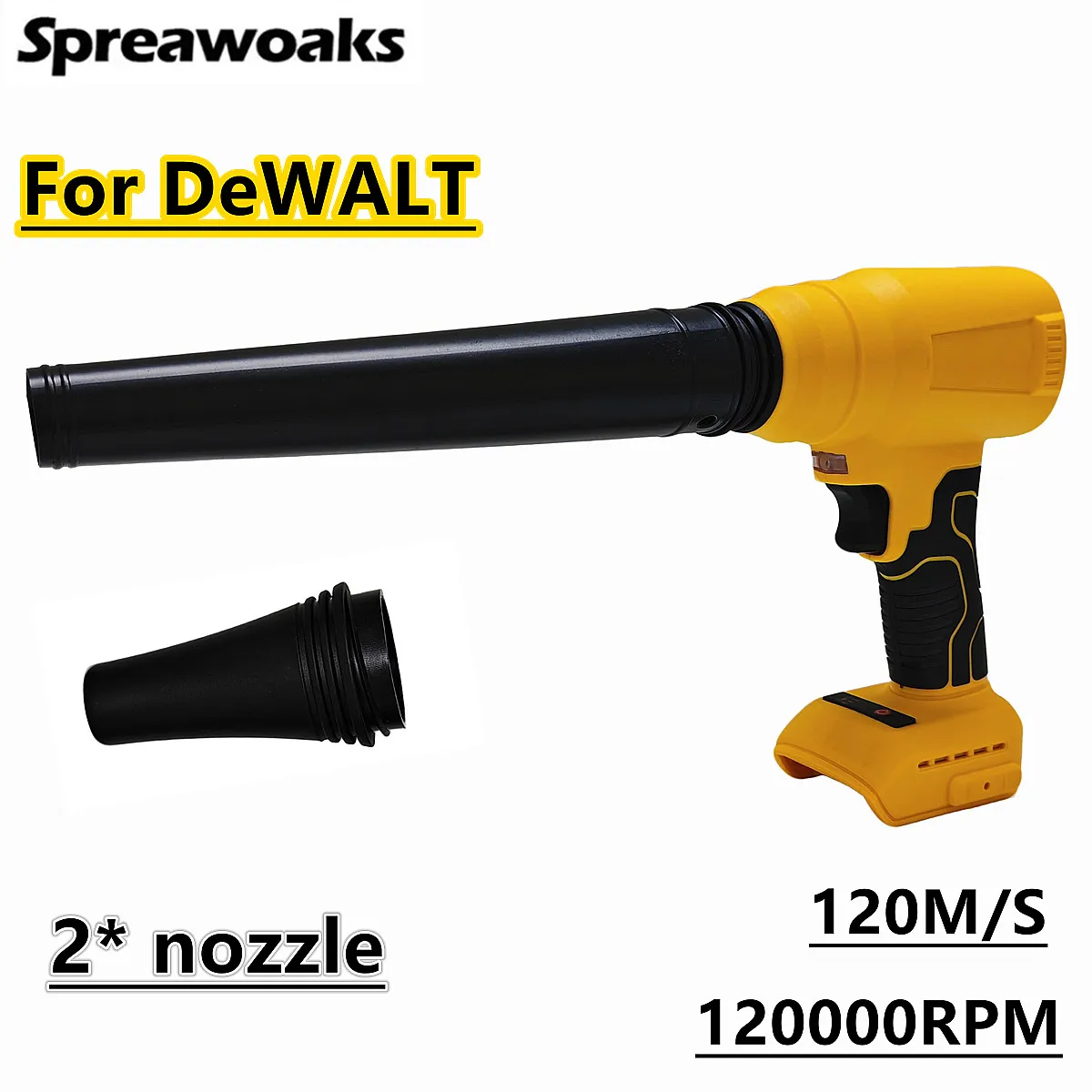 

Brushless Air Turbo Blower Cordless Jet Fan Speed Adjustable 120000RPM Duster Power Tools For DeWALT 20V Battery