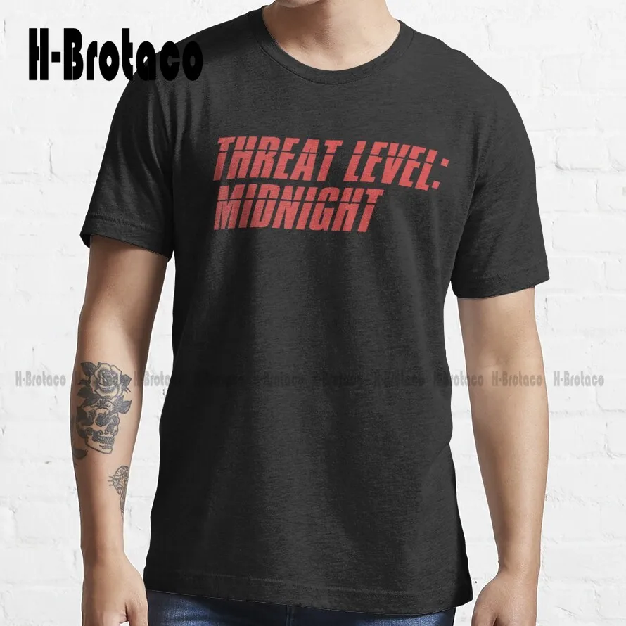 Threat Level Midnight - The Office Trending T-Shirt Custom Gift Funny Art Streetwear Cartoon Tee Xs-5Xl Unisex Digital Printing