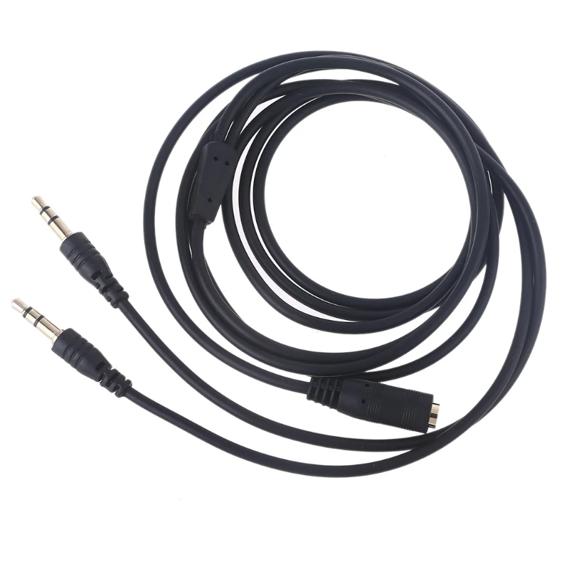 Headset Adapter Y Splitter 3.5mm Cable with Separate Mic and Headphone Connector Mutual Convertors for Gaming H8WD