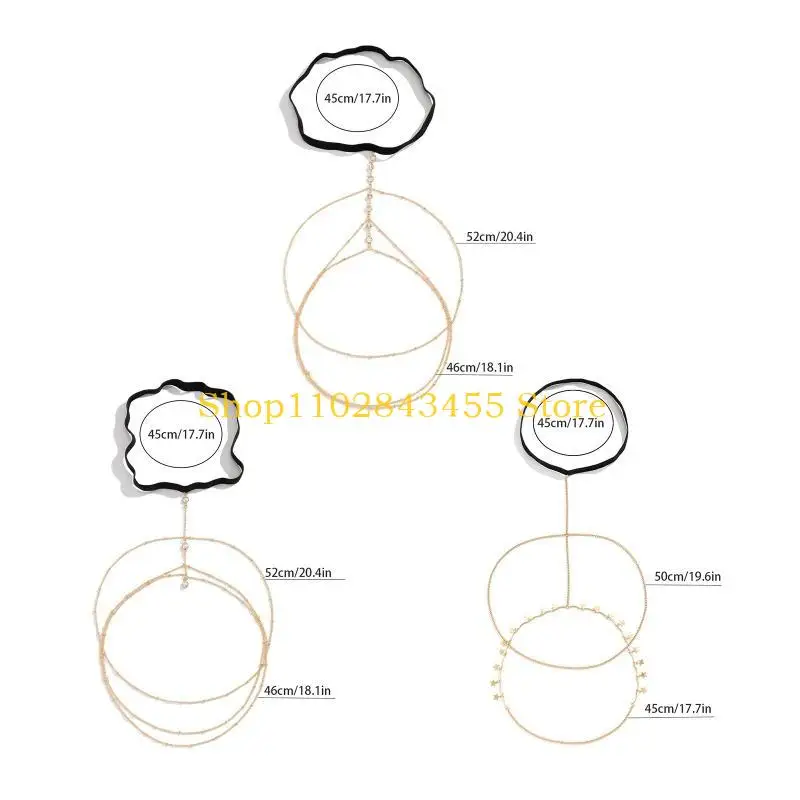 49MC Keren Multi Lapisan Paha Rantai Tubuh Rantai Harness Gothic Garter Belt Fashion Pantai Pesta Malam Pasokan Tubuh