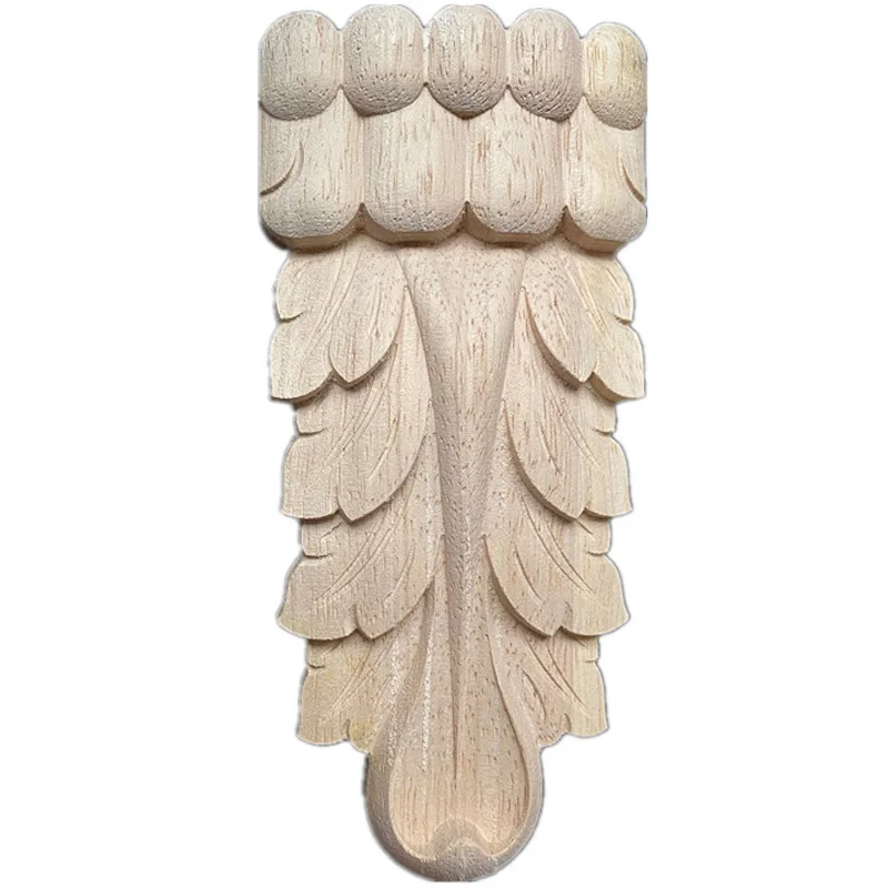 18cm Wood Wood Furniture Applique Door God Stage Stigma Pillar Decoration Accessories Creative Home Figurines Miniatures