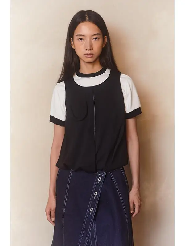 

Оригинальный дизайн, белая футболка из хлопка, с круглым вырезом, коротким рукавом, укороченная, однотонная, летняя, для повседневной носки.