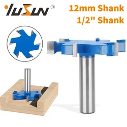 YUSUN Six Blade  Z6 T Type Slotting Cutter 6 Cutters Router Bit Woodworking Milling Cutter For Wood Bit Face Mill End Mill Tools