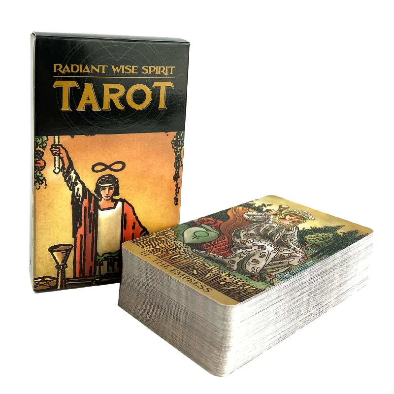 Baralho de tarô de espírito sábio radiante, jogo de mesa de festa de lazer, cartas oracle de profecia de adivinhação de alta qualidade com guia pdf