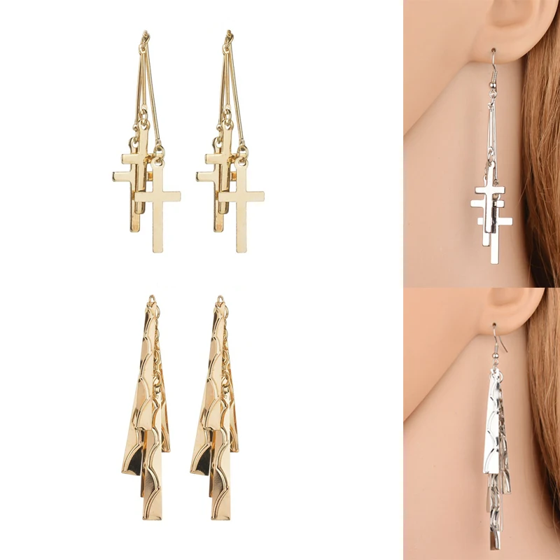 Engood 60Pcs Multilevel Cross Button  Sewing Trim & Embellishment Craft Buckle DIY Jewelry Earring Necklace Pendants Accessories