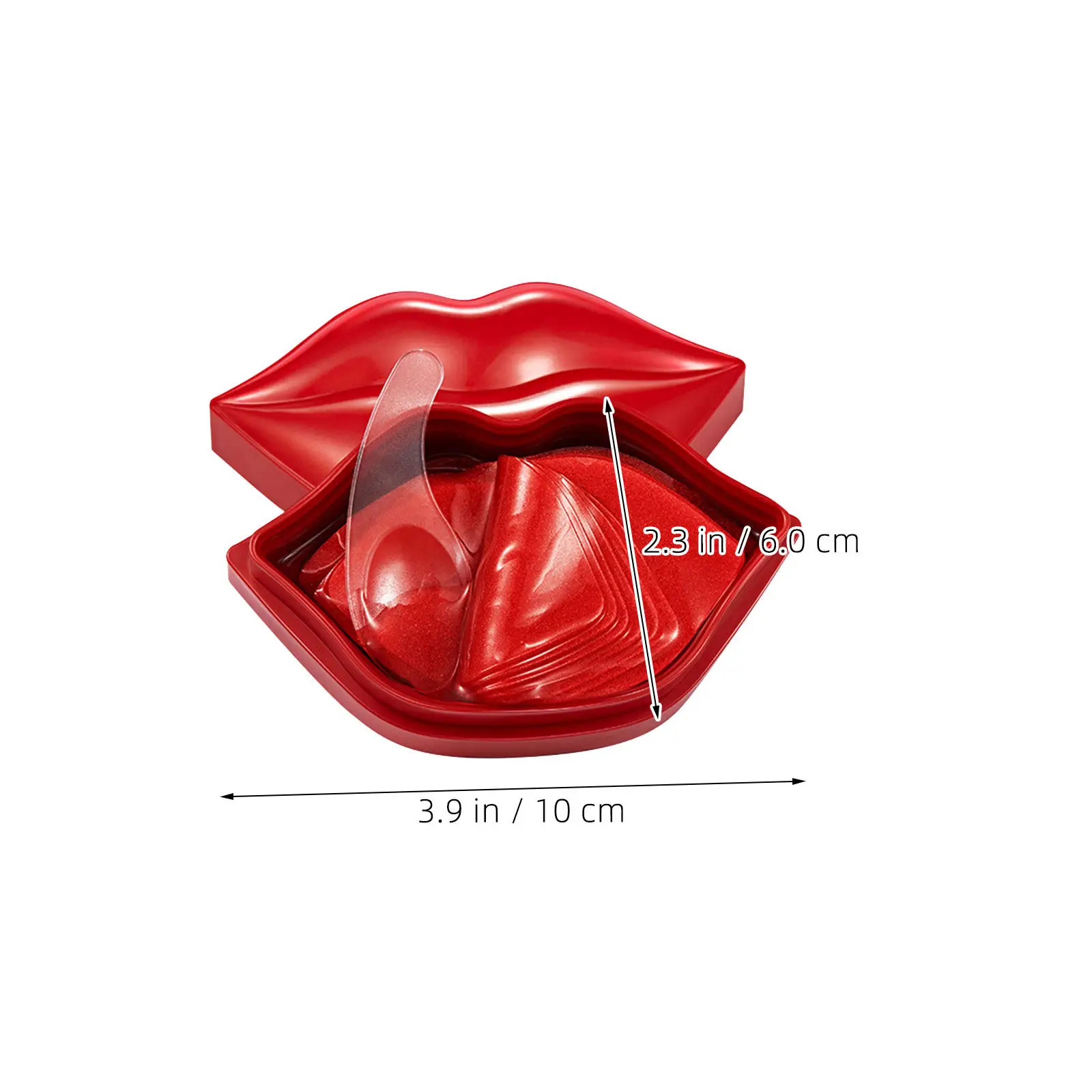20pcs Gel Lip Mask Hydrating Cherry Extracts Lip Care Non Woven Fabric Pads Moisturizing Softening Anti