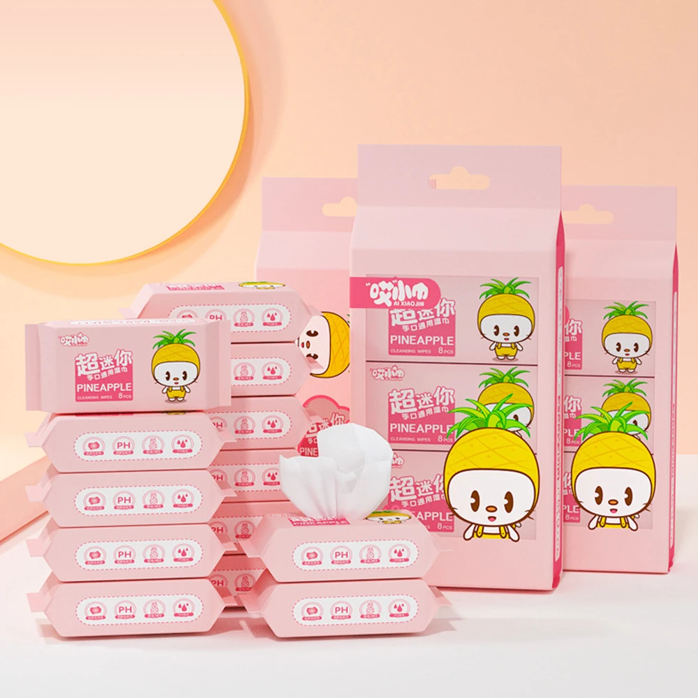 Cute Soft Baby Wet Wipes, Mão e boca limpeza, pacote grande, bebê suave toalhetes, alta qualidade descartável Wipe, rosto guardanapos, bebês