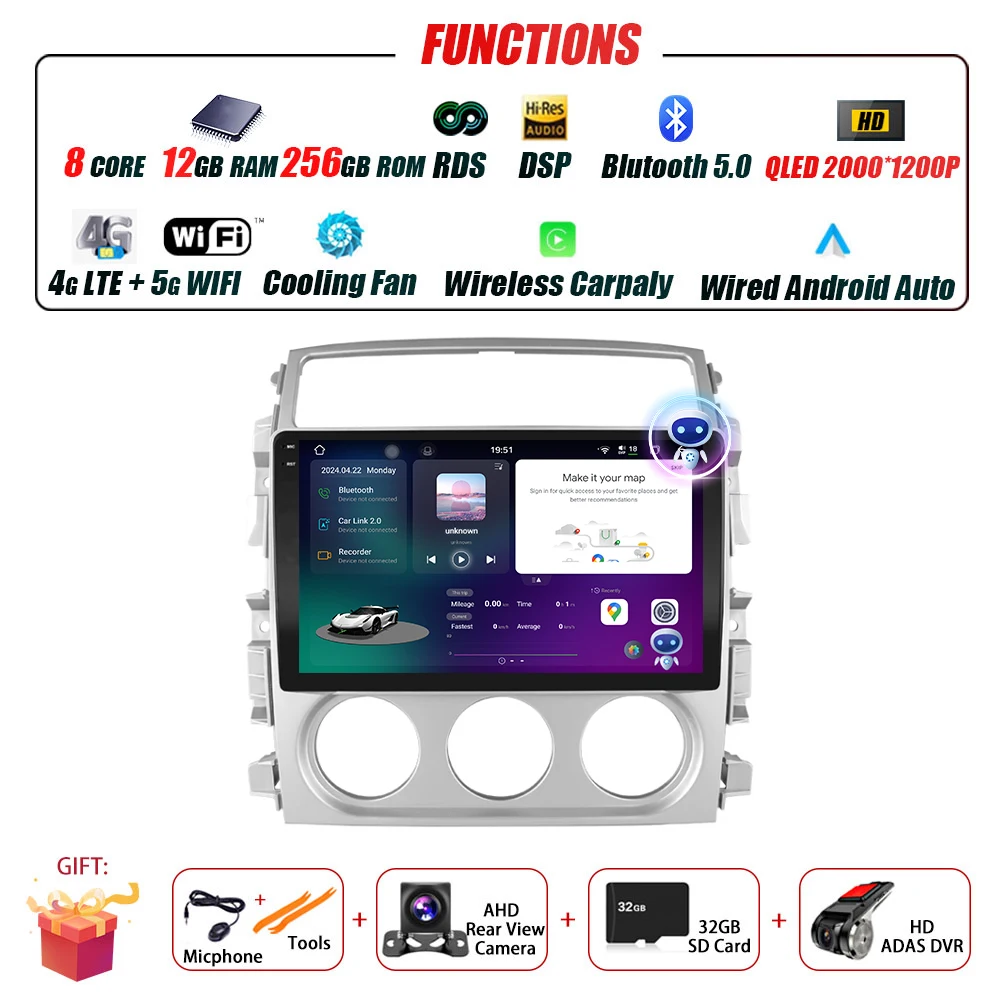 Android 16 Voor Suzuki Liana 2004-2013 Auto Radio Multimedia Video Player GPS Navigatie Stereo Draadloze Carplay Auto WIFI GEEN 2DIN