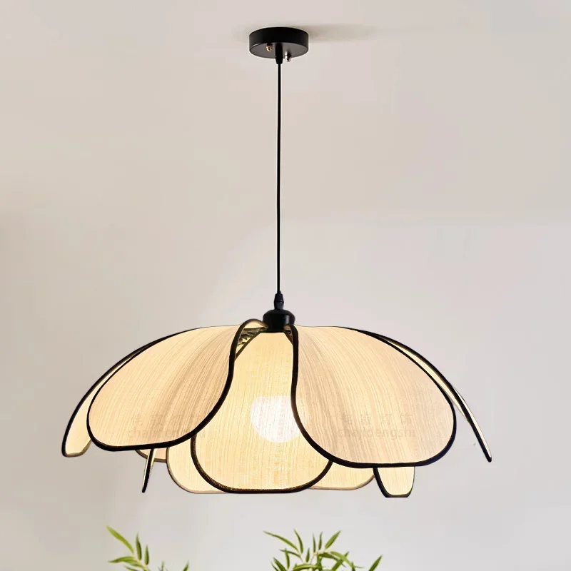 

Nordic Petal E27 Led Pendant Lights Minimalism Wabi Sabi Hang Lamp Bedroom Flower Suspend Lamp Fixtures Bar Led Droplight