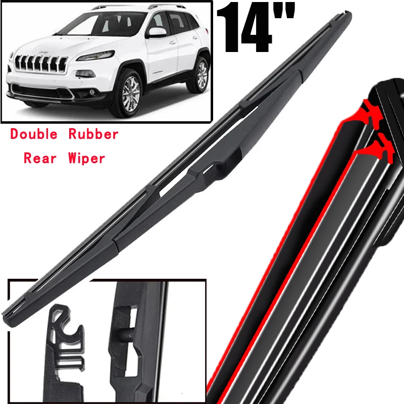 

Car Wiper 14" Rear Wiper Blade For Jeep Cherokee KL 2014 - 2023 Windshield Windscreen Clean Tailgate Window Rain Brush