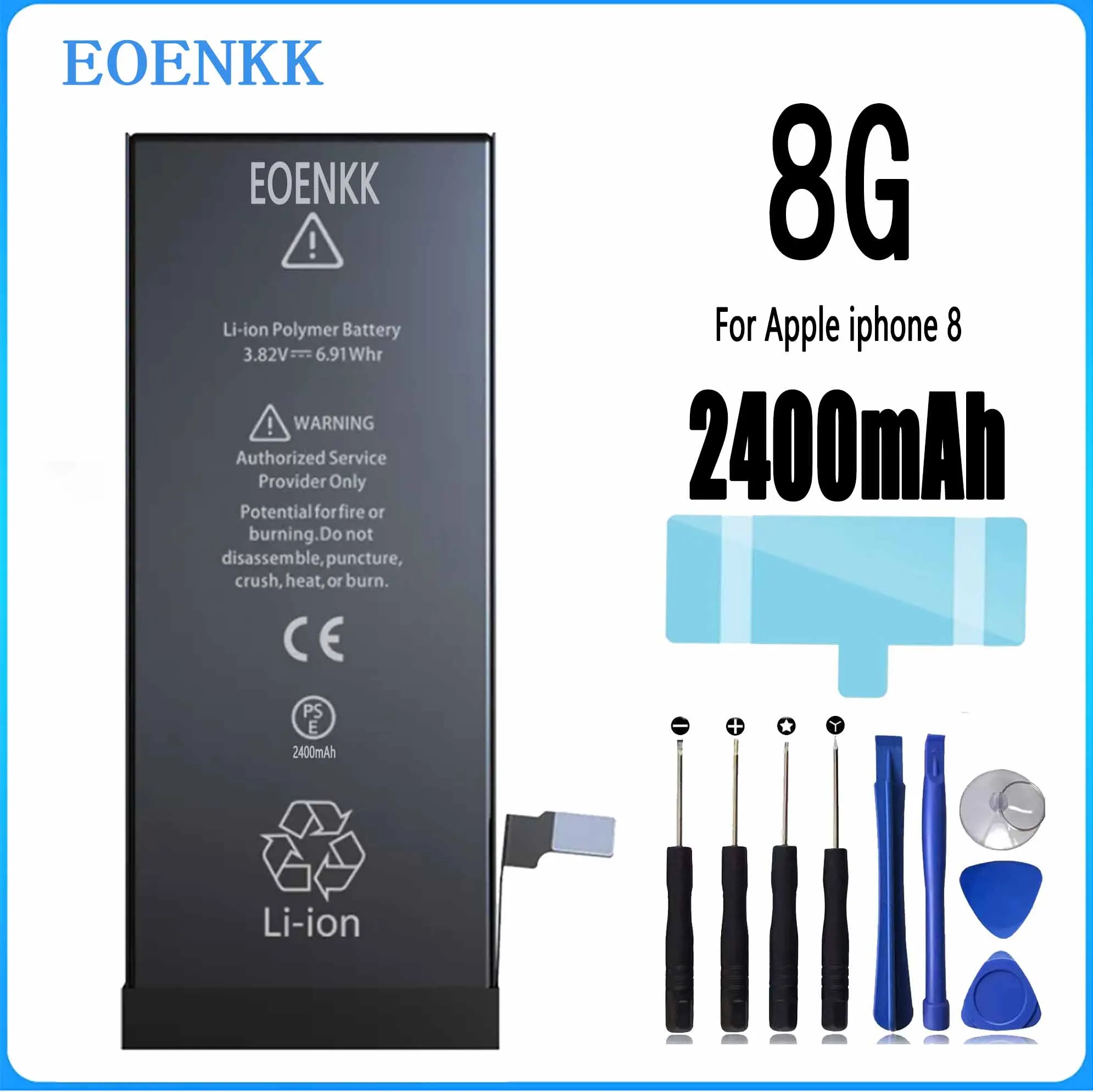 EOENKK 2400MAH Battery For Apple IPHONE 7/ 7G / 8G Repair Part High Capacity Replacement Phone Batteries Bateria