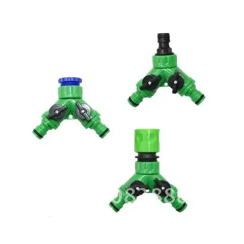 

2-way Garden tap water splitter Female 1/2 3/4 garden hose Y splitter watering adjustable switch 1pcs