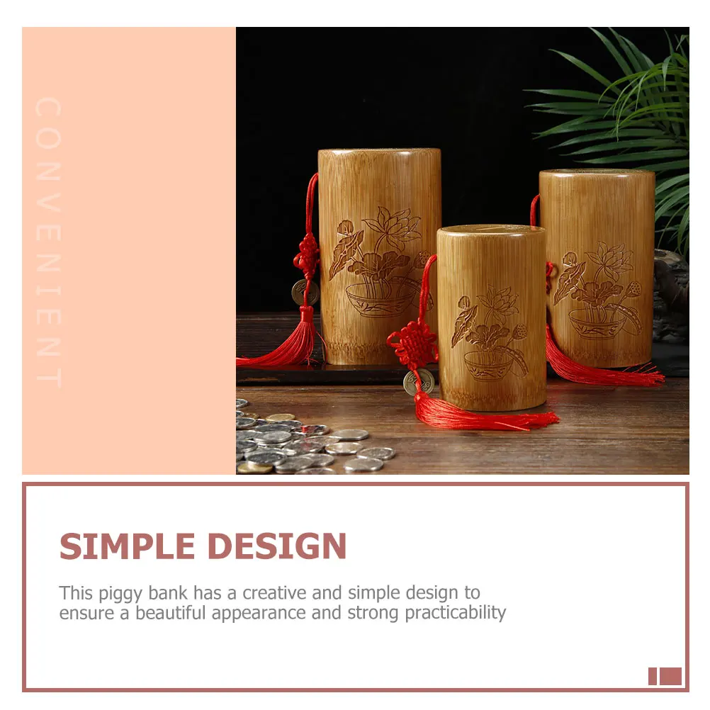 

Durable Bamboo Coin Holder Cultivate Money Management Ability Unique Design Suitable Various Scenes Home Supplies