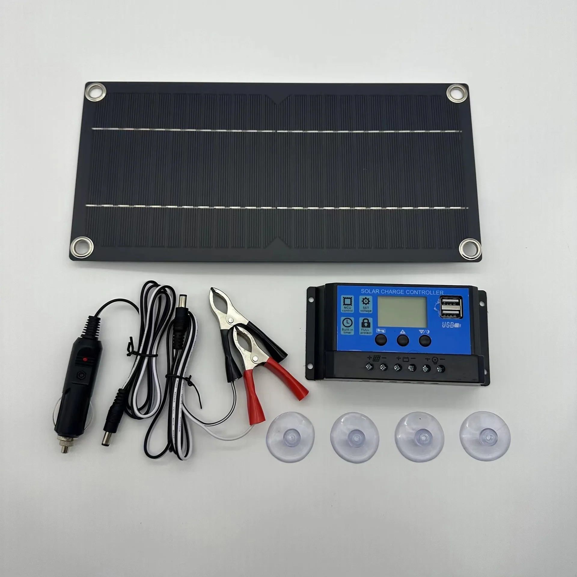 12W Monocrystalline Solar Panel Kit 600W Charger Controller 100A for RV Caravan