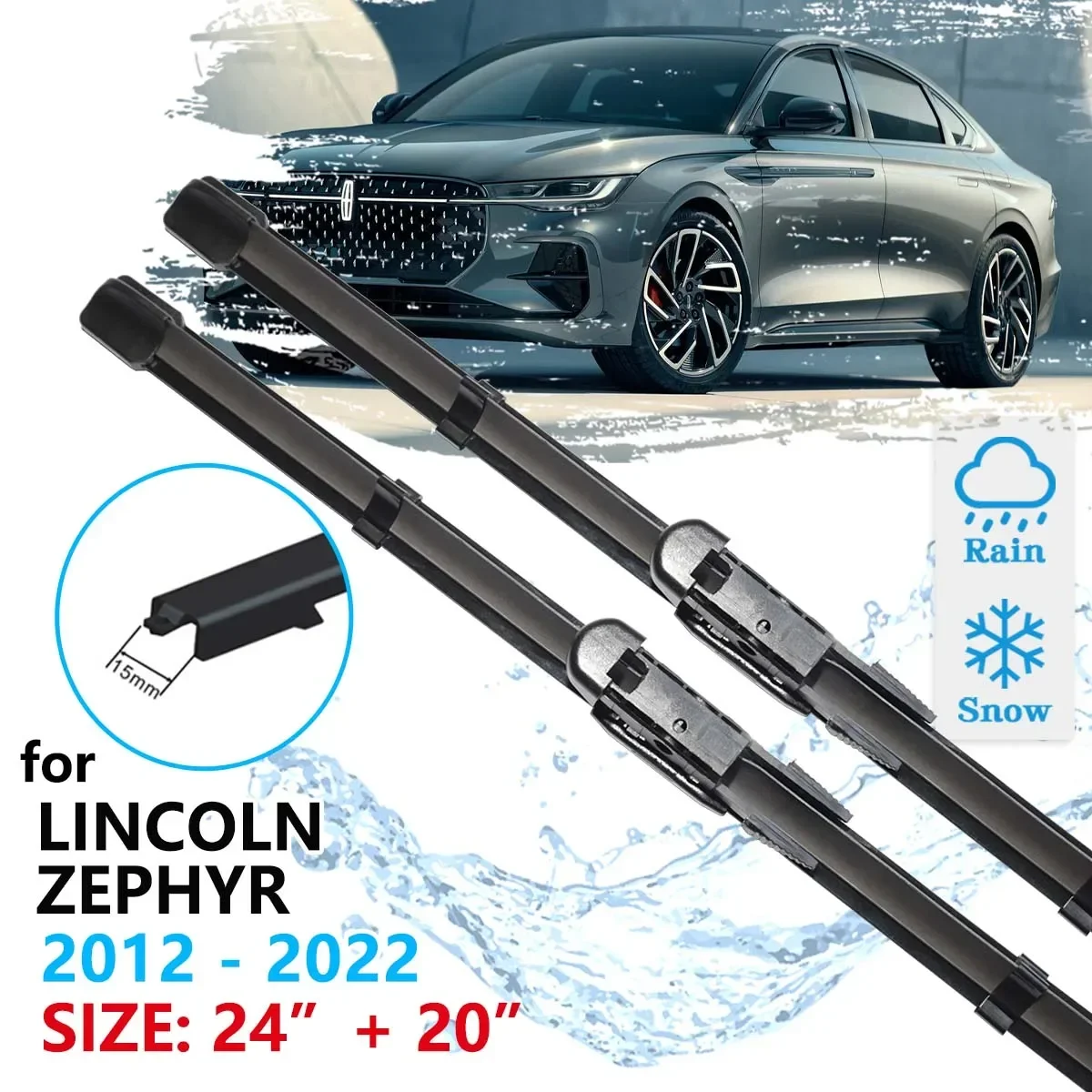 For Lincoln Zephyr 2012~2022 Windscreen Windshield Accessories 2013 2014 201 2016 2017 2018 2019 2020 2021 Car Front Wiper Blade