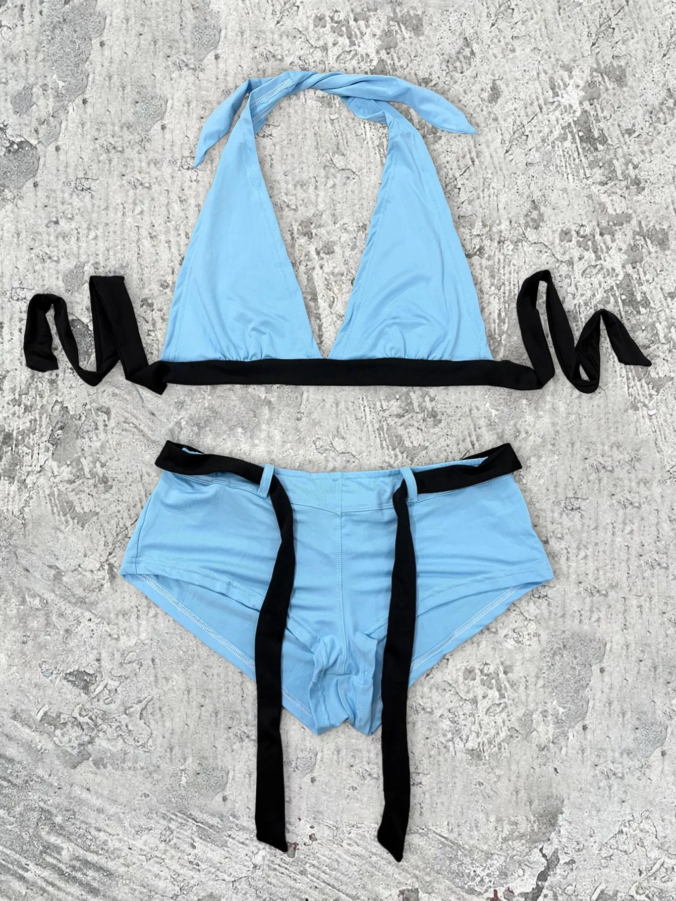 Pure Desire Sexy Japanese Style Beach Vacation Two Piece Bikini Set Women Tie Strap Swimsuit Summer Bathing Suit