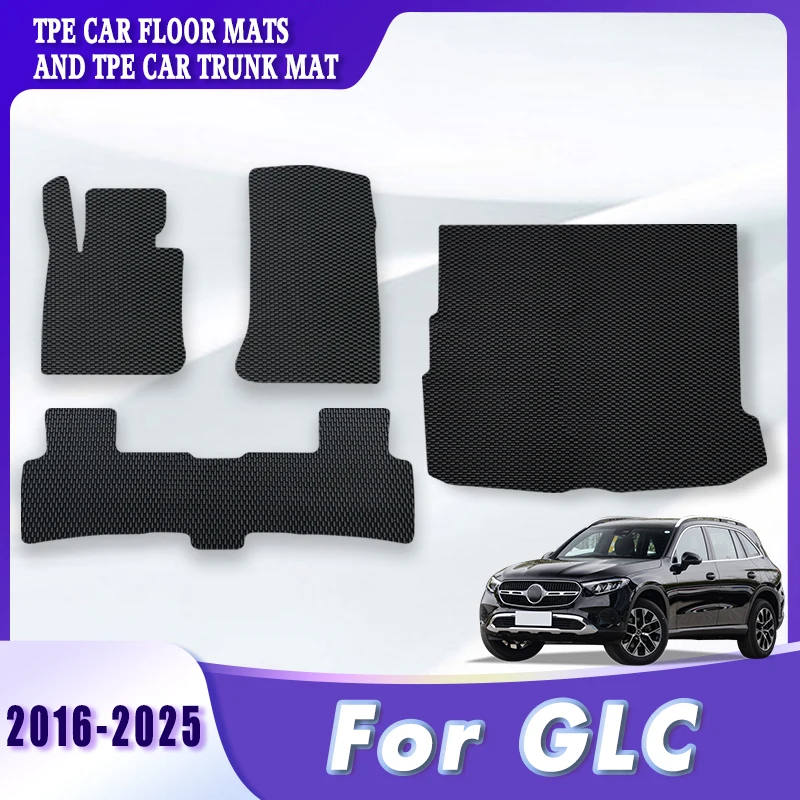 

TPE Car Floor Mats Trunk Carpets For Mercedes-Benz GLC 2025 2024 2023 2022 2021 2020 2019 2018 2017 2016 Auto Accessories Rugs
