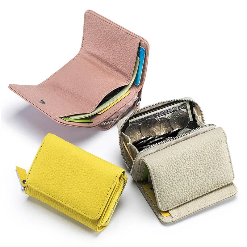 

Fashion Three Fold Purse Small Women Wallet Female Short Design Women's Multifunction Lady Coin Purse Coin Pocket Fresh Carteras