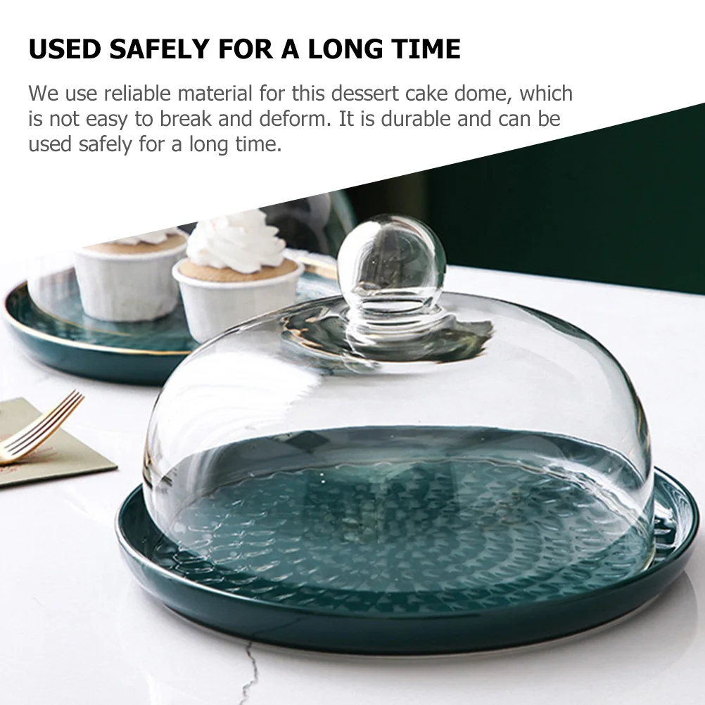 

Clear Cake Dome Serving Tray Elegant Display Plate Party Cake Cover Decorative Display Plate Serving Tray