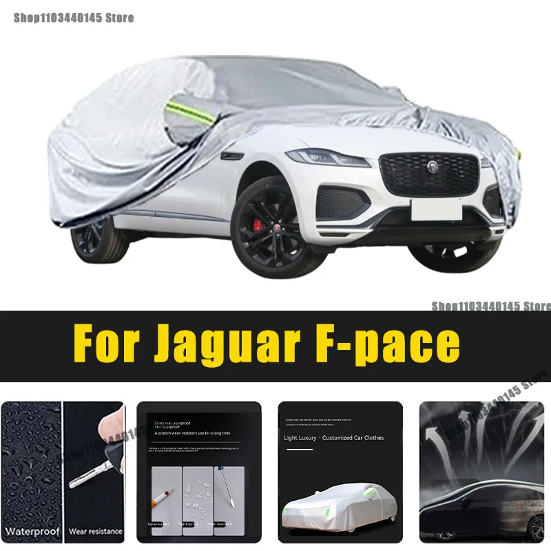 

Full Car Covers Outdoor Sun UV Protection Dust Rain Snow Oxford cover Protective For Jaguar F-pace Accessories car umbrella