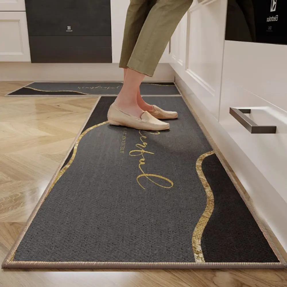 

VIKAMA Simple Diatomite Rug for Kitchen Can be Cut Absorbs Water Dries Quickly Anti-Slip Easy to Clean A Foot Mat for Home Decor