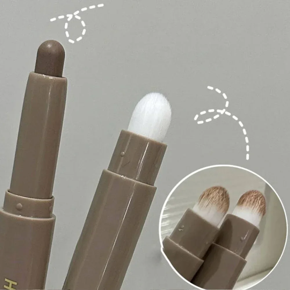 Double-Ended Contour Stick, Sombra Natural Matte, Impermeável, Varinha Contorno, Lápis Shaping com Escova, Maquiagem Rosto