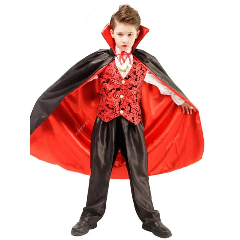 

2025 Children's Costumes Masquerade Cosplay Costumes Stage Costumes Costumes Vampire Boys Halloween Horror Size S-L