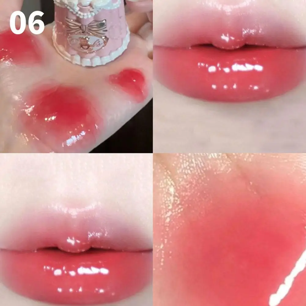 Rivestimento di bellezza Gelatina per labbra Trucco Idratazione a lunga durata Rossetto Collezione Sweetie Bear Cosmetici Carino con pennello Lucidalabbra solido
