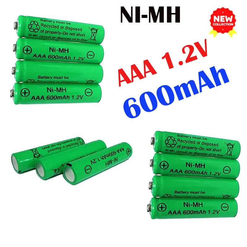 

1.2V AAA Nickel-metal-hydride Rechargeable Battery 600mAh Suitable for Shavers Remote Controls Clocks and Electric Toothbrushes