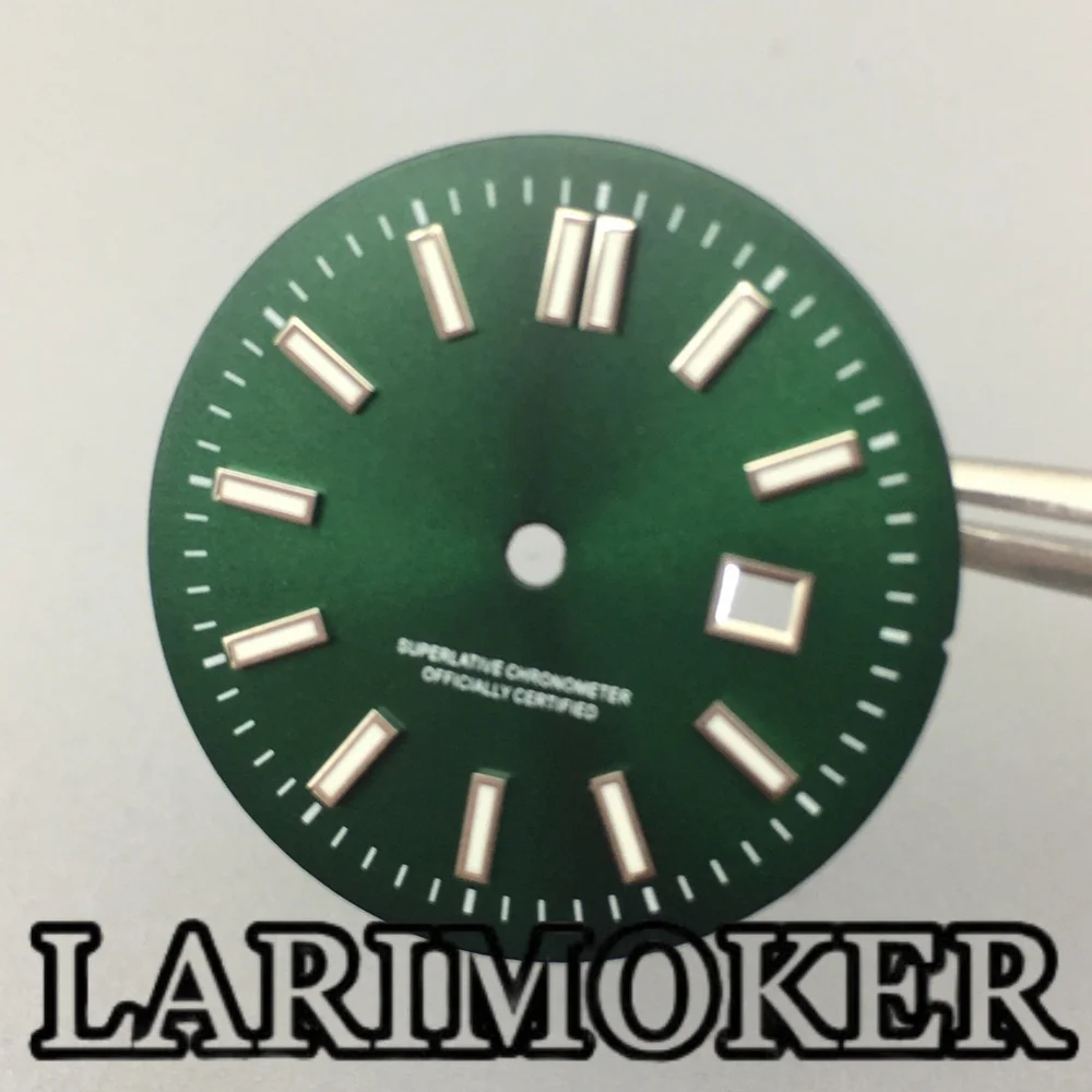 LARIMOKER NH05 Dial 24.5mm Watch Dial Date Green Luminous With Hand Suitable for NH05 NH06 Movement Watch Accessories