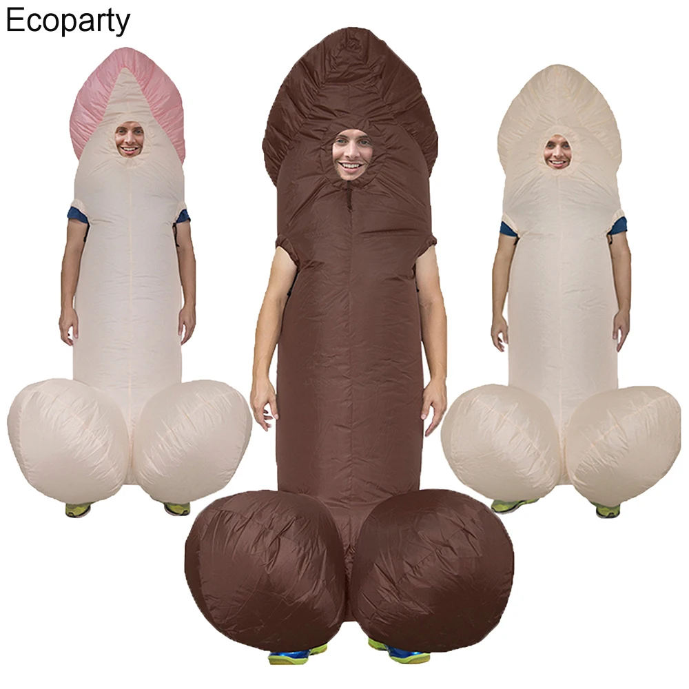 Penis Inflatable Costumes For Adult Men Sexy Dick Jumpsuit Funny Dress Disfraz Holiday Paty Halloween Anime Cosplay Suit 30