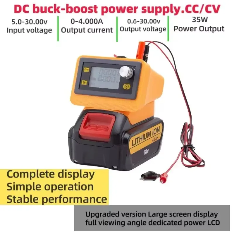 FOR Dewalt 18V 20v Lithium Battery Converter CNC DC Adjustable DC Voltage Regulator Power Supply Power Meter (﻿Tools  Only）