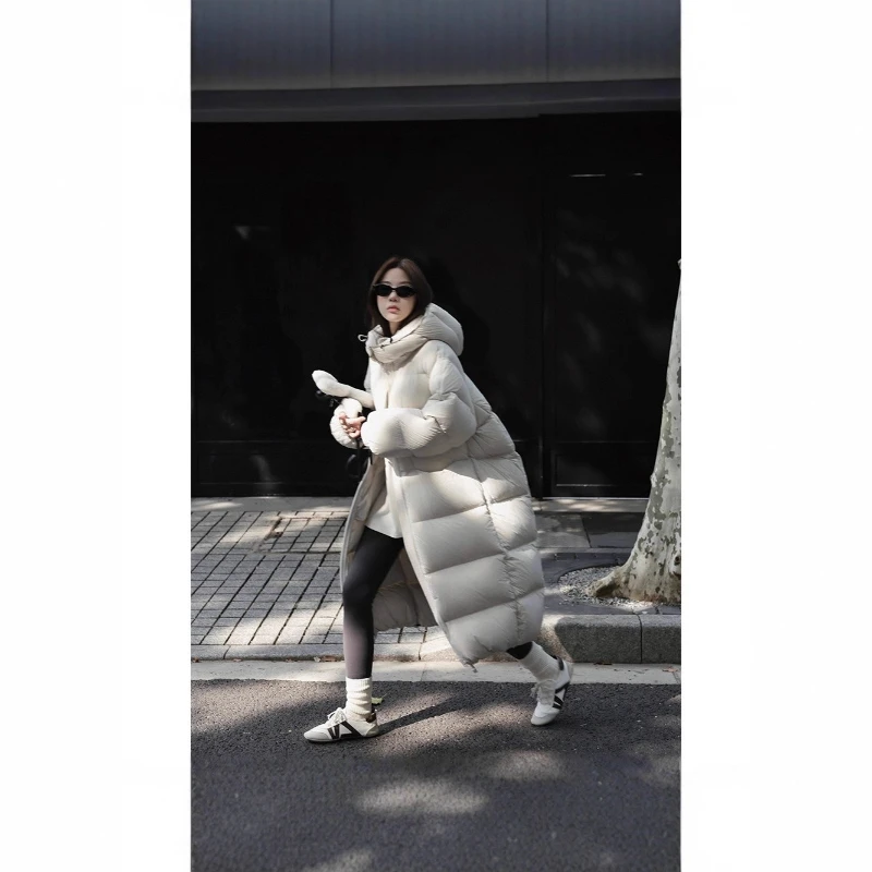 

2025 Korean Women's Long/Short Puffer Coat, Trendy Loose Hooded Winter Jacket