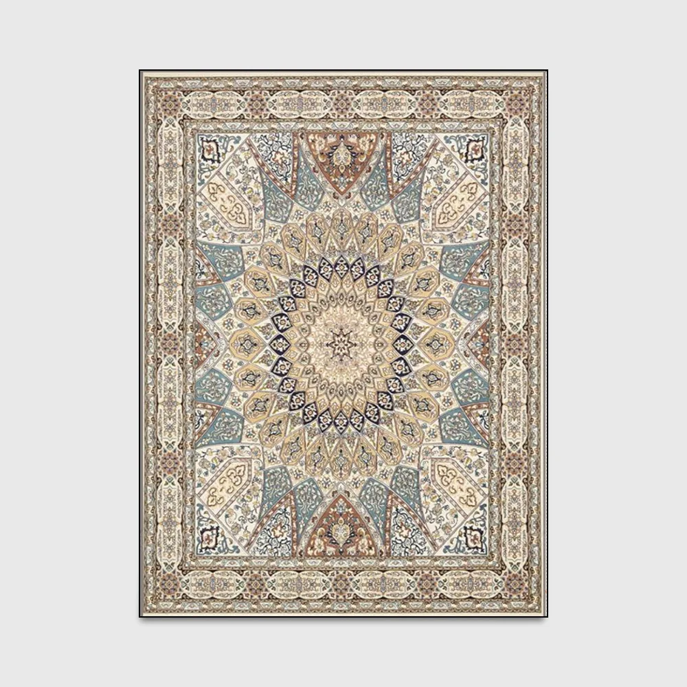 Persian Retro Classical National Style Camel European Palace Door Mat Bedroom Living Room Bedside Carpet Floor Mat السجاد