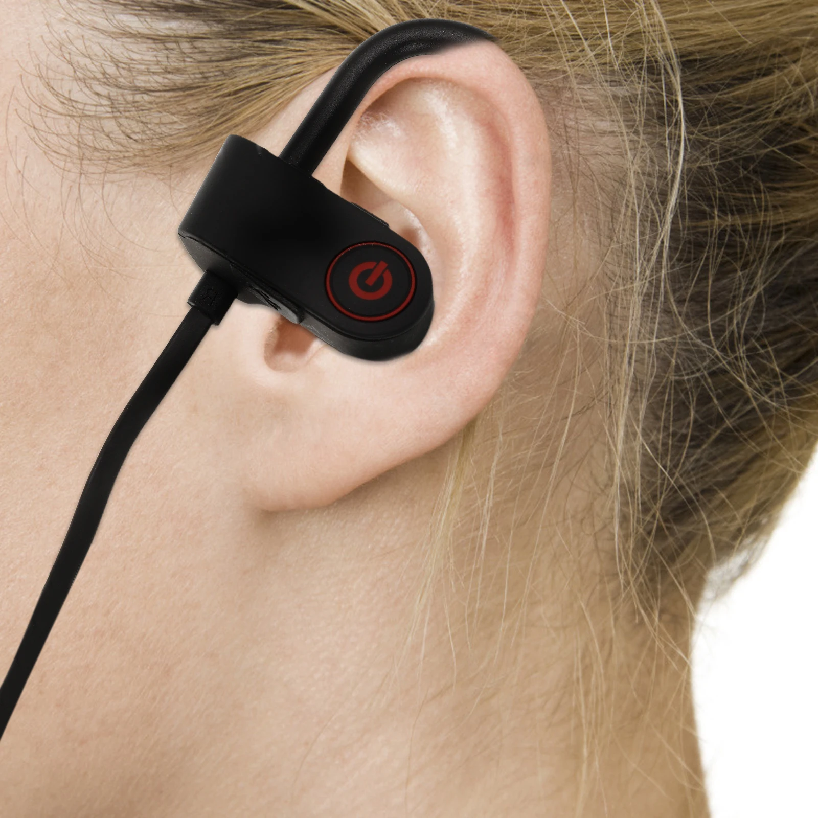 

Headset Ear-hanging Headphones Wireless In-ear Earphone Earphones Silver