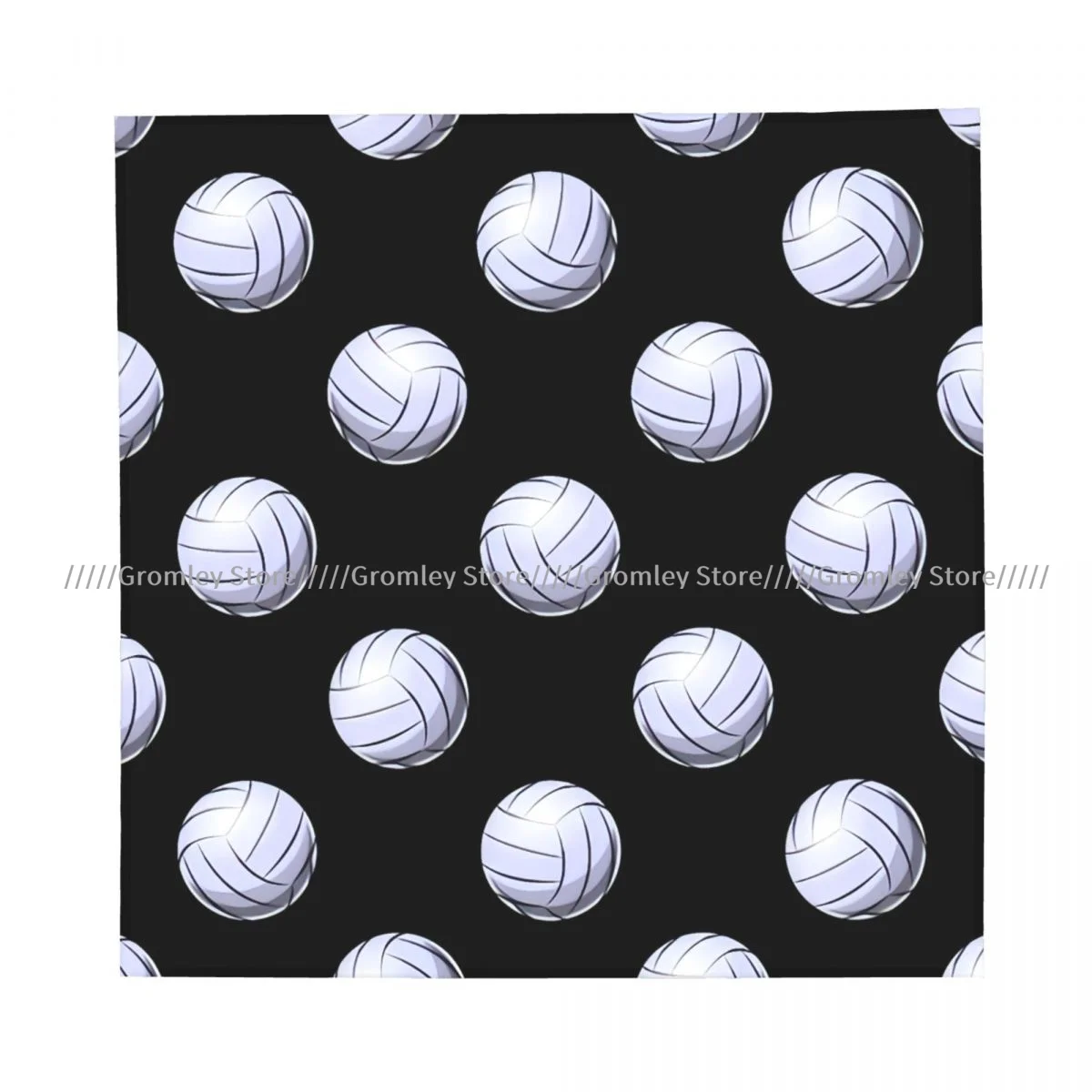 Volleyball Ball Pattern Square Scarf Ladies Casual Head Neck Wrap