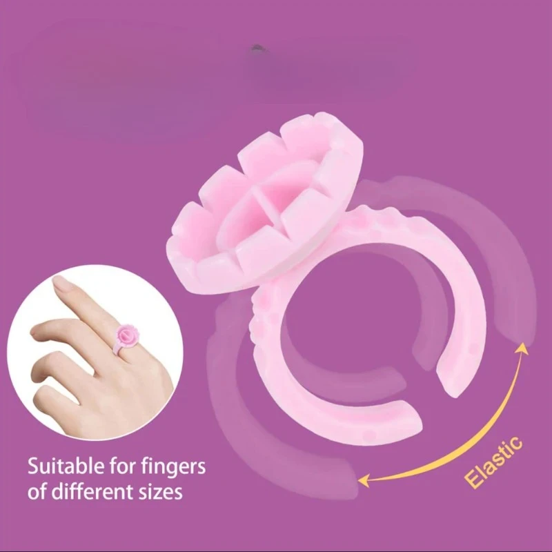 CNK 100 قطعة لاش أداة اكسسوارات لوازم الغراء forخواتم الحاويات رمش حامل مروحة الوشم الصباغ كوب كوب رمش تمديد #2