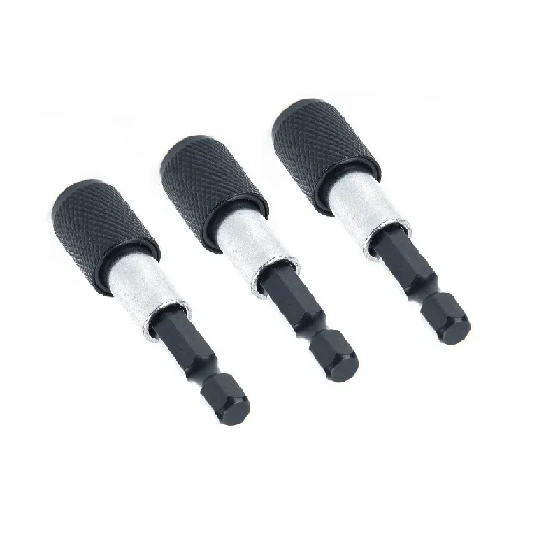 

3pcs 60mm 1/4" Hex Shank Quick Release Drill Extension Screwdriver Bit Holder For Working With Hard To Reach Screws