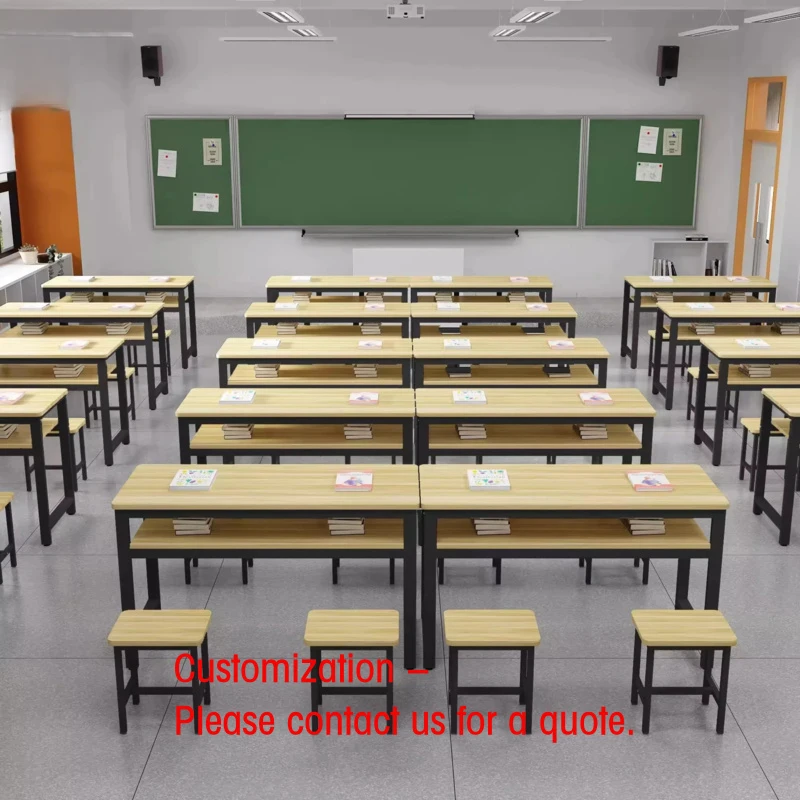 custom.Student Study Desk And Chair Set Classroom Furniture Adjustable Height School Desk Kids And Teens Learning Supplies