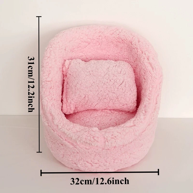 2pcs Baby Posing Sofa Newborn Photography Props Solid Color Soft Chair with Pillow Cushion Sets Studio Baby Photo Accessories